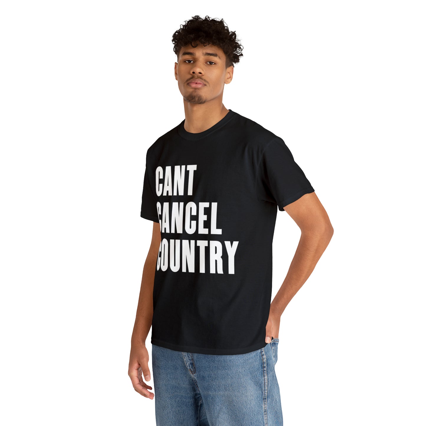 CANT CANCEL COUNTRY Block Letter Tee