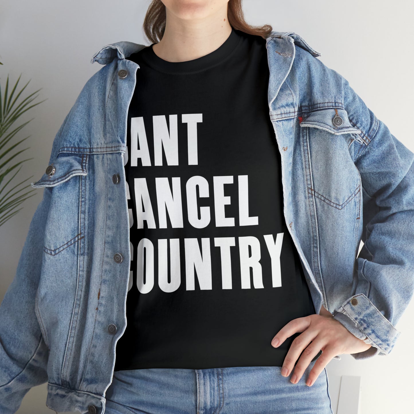 CANT CANCEL COUNTRY Block Letter Tee