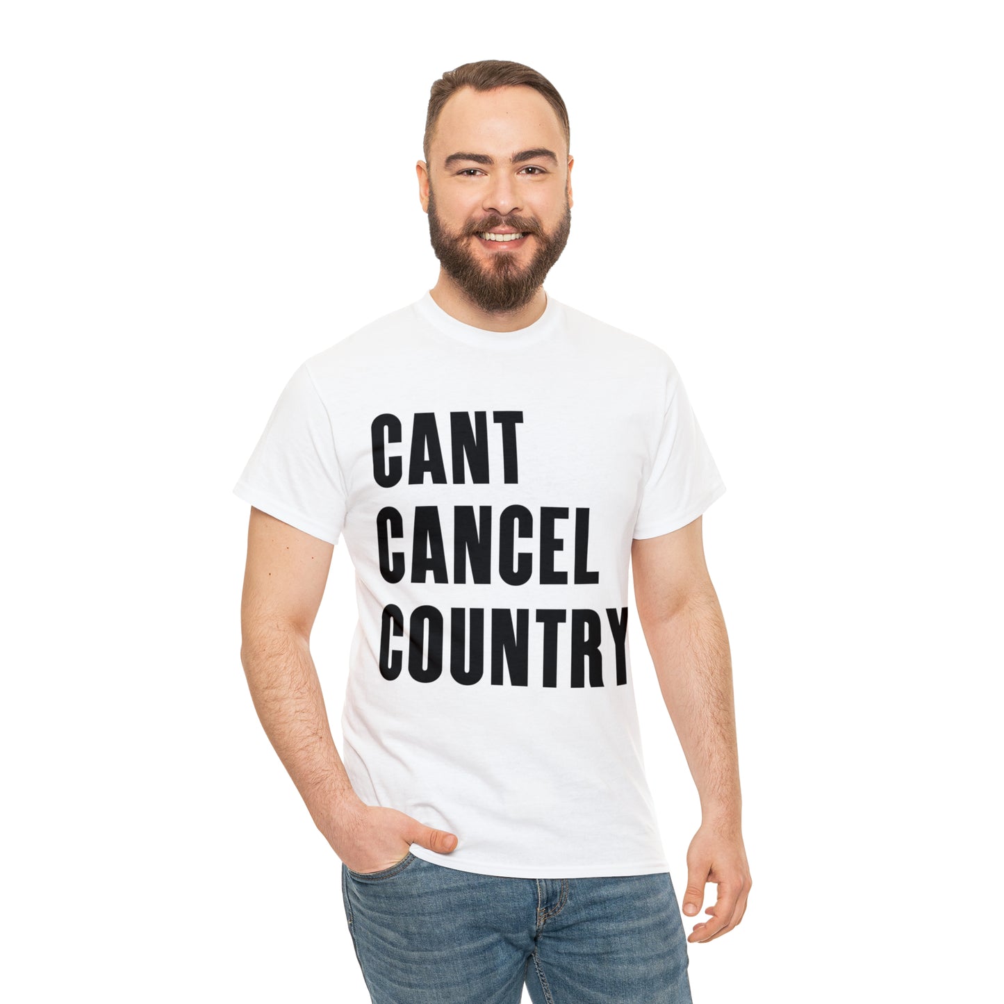 CANT CANCEL COUNTRY Block Letter Tee