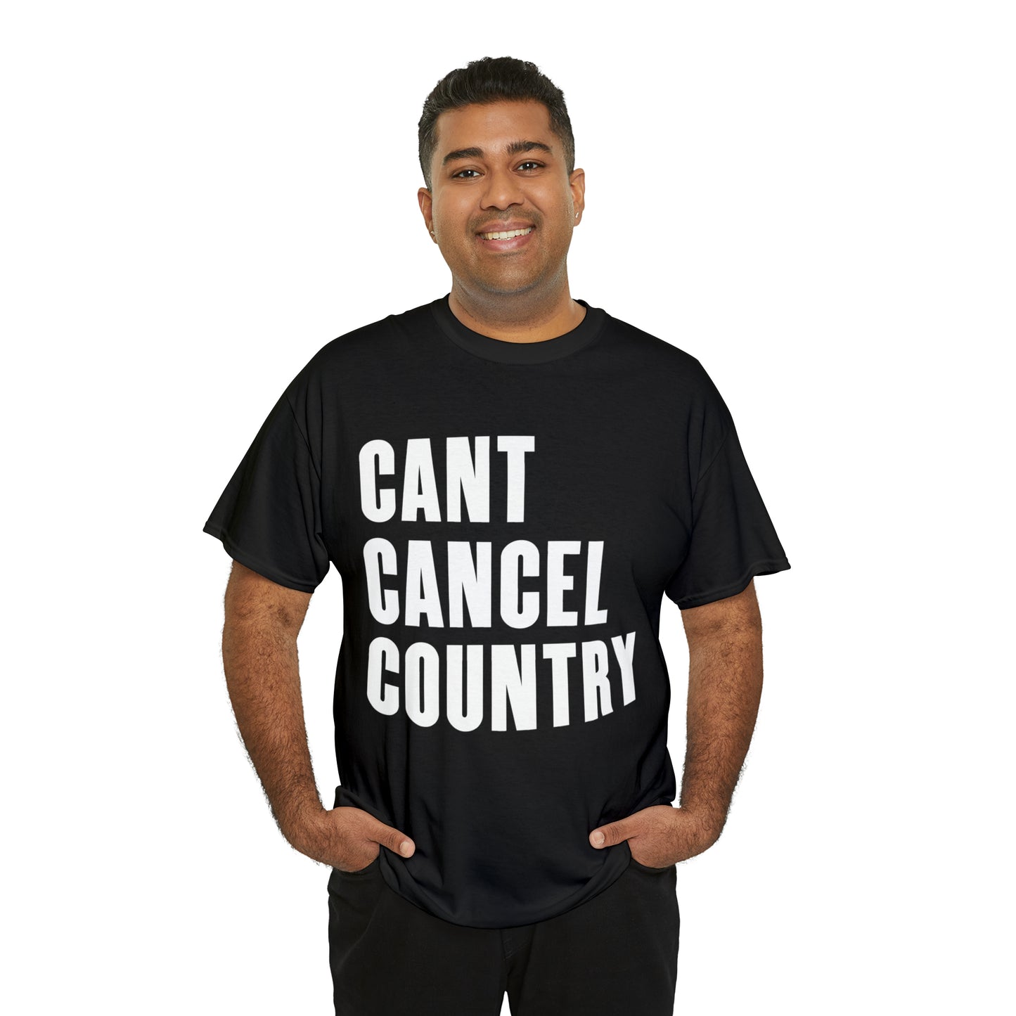 CANT CANCEL COUNTRY Block Letter Tee