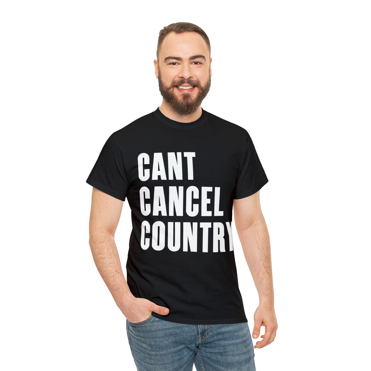 CANT CANCEL COUNTRY Block Letter Tee