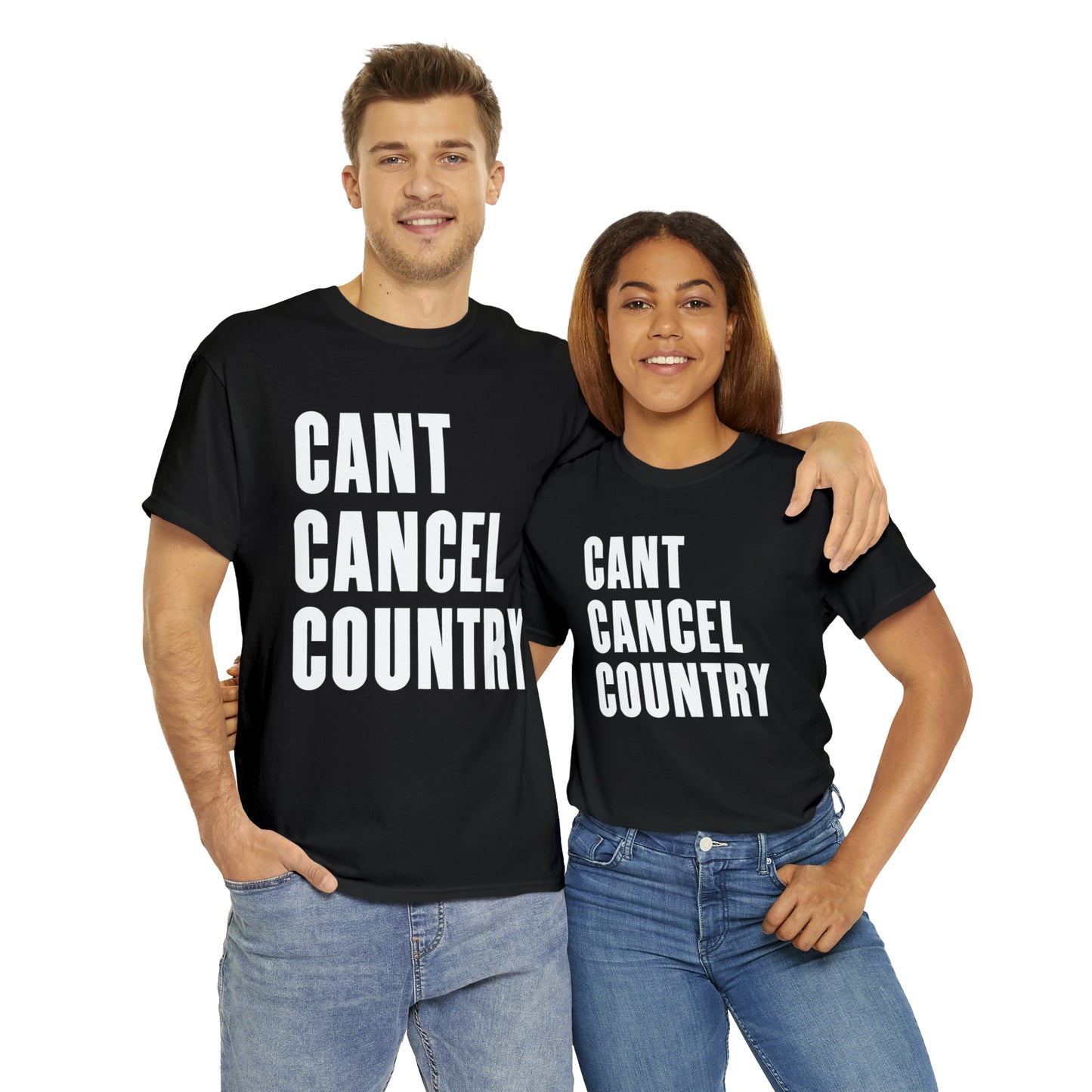 CANT CANCEL COUNTRY Block Letter Tee