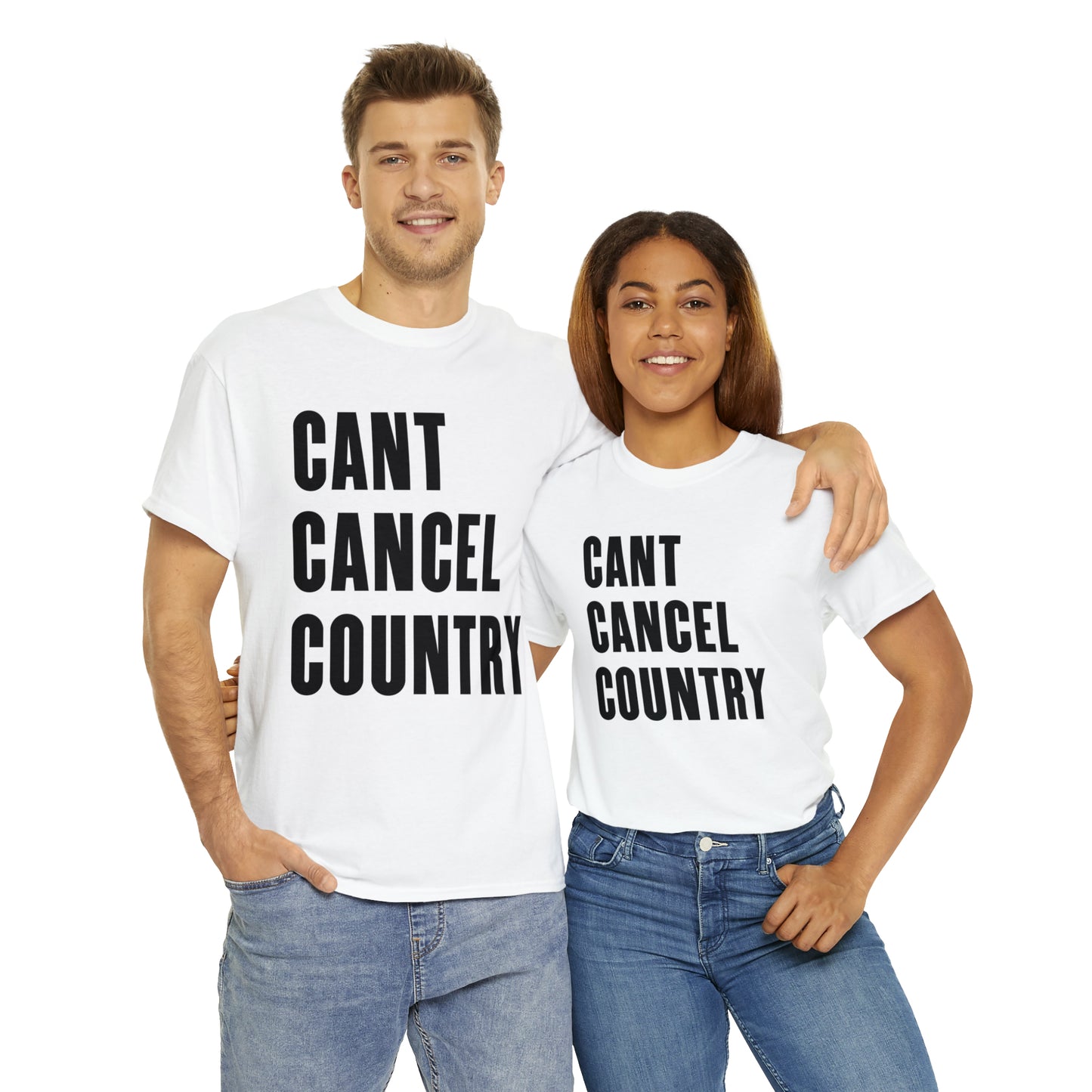 CANT CANCEL COUNTRY Block Letter Tee