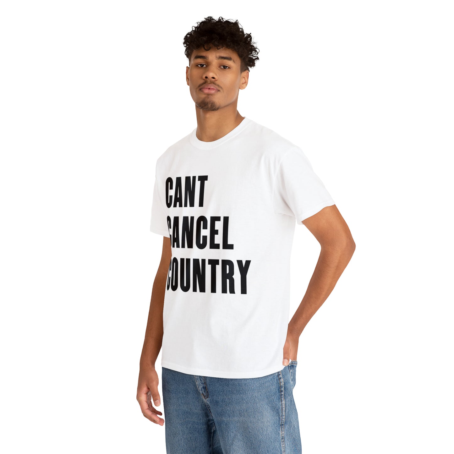 CANT CANCEL COUNTRY Block Letter Tee