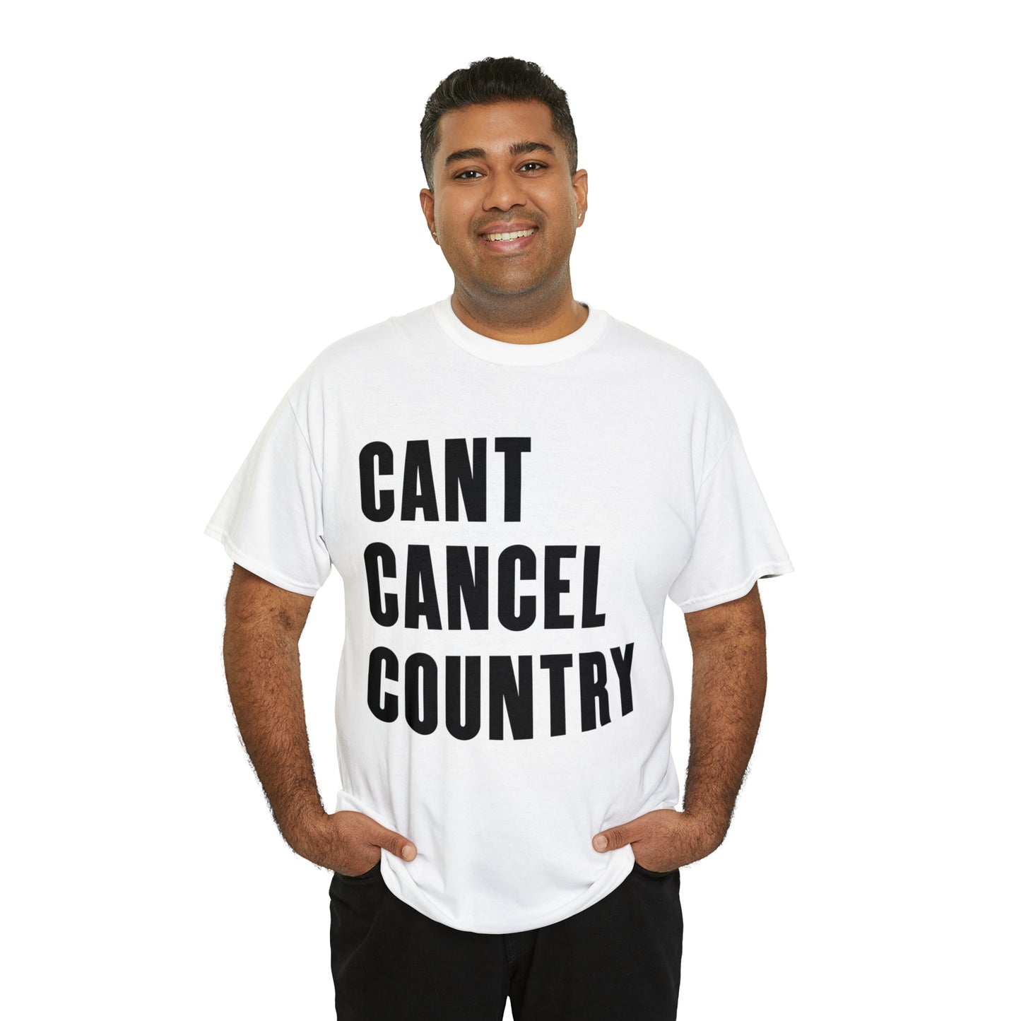 CANT CANCEL COUNTRY Block Letter Tee