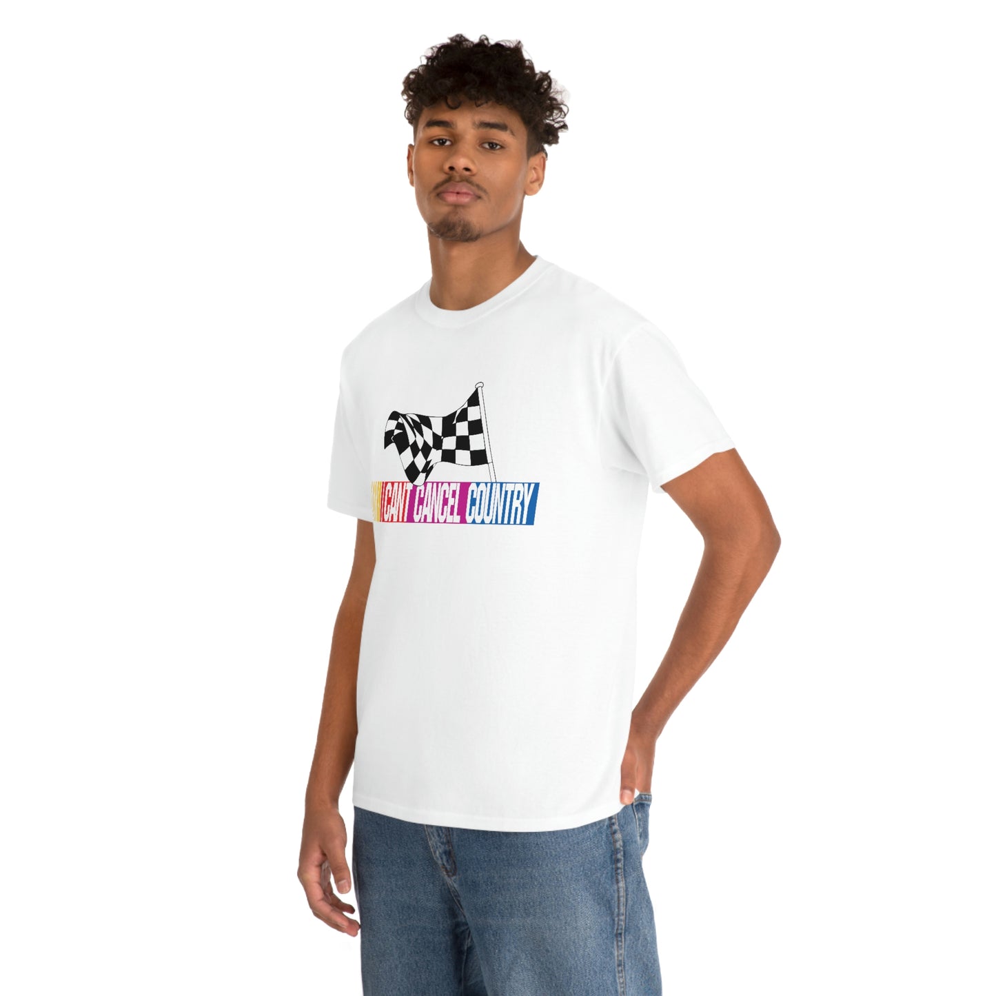 CANT CANCEL COUNTRY White Racer Tee