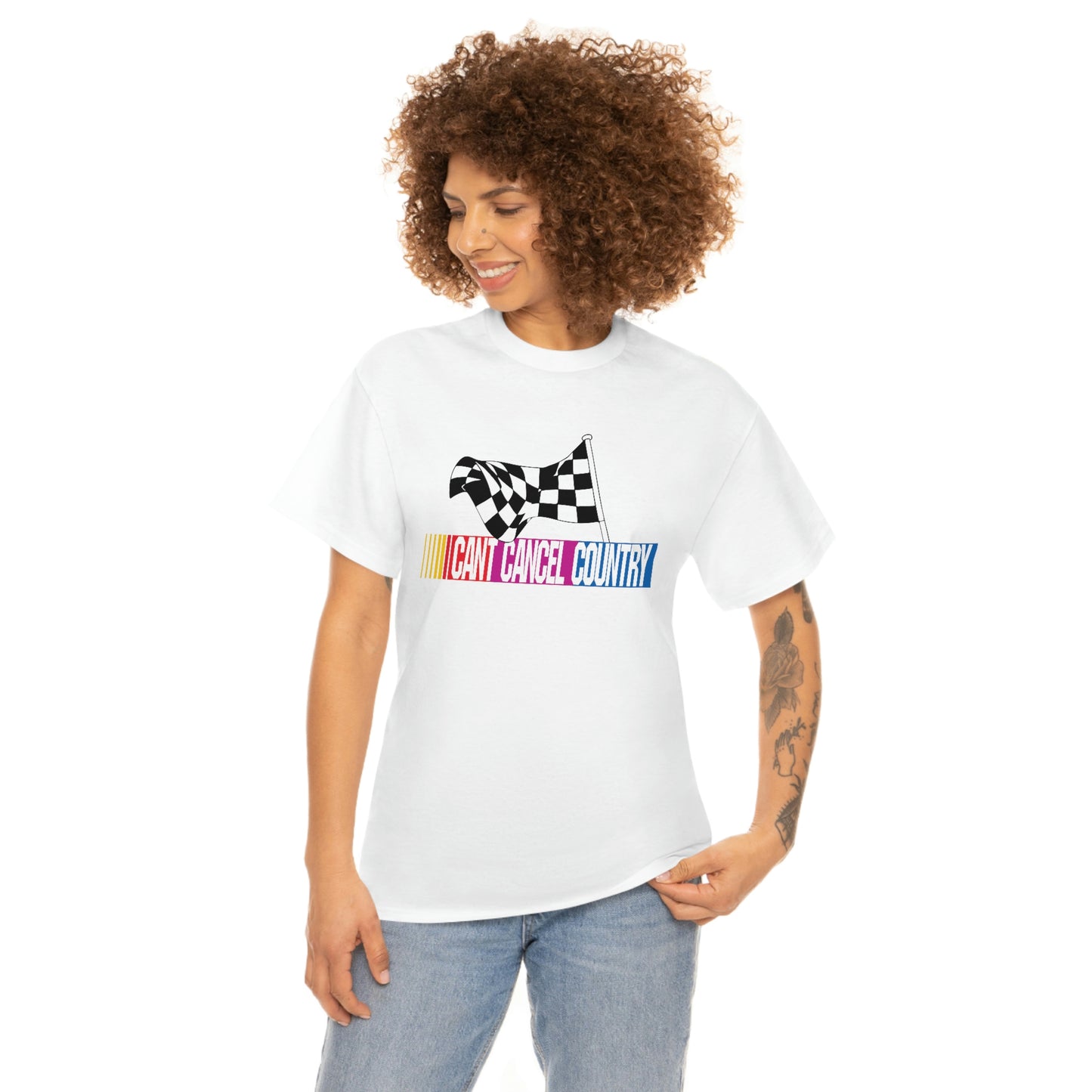 CANT CANCEL COUNTRY White Racer Tee