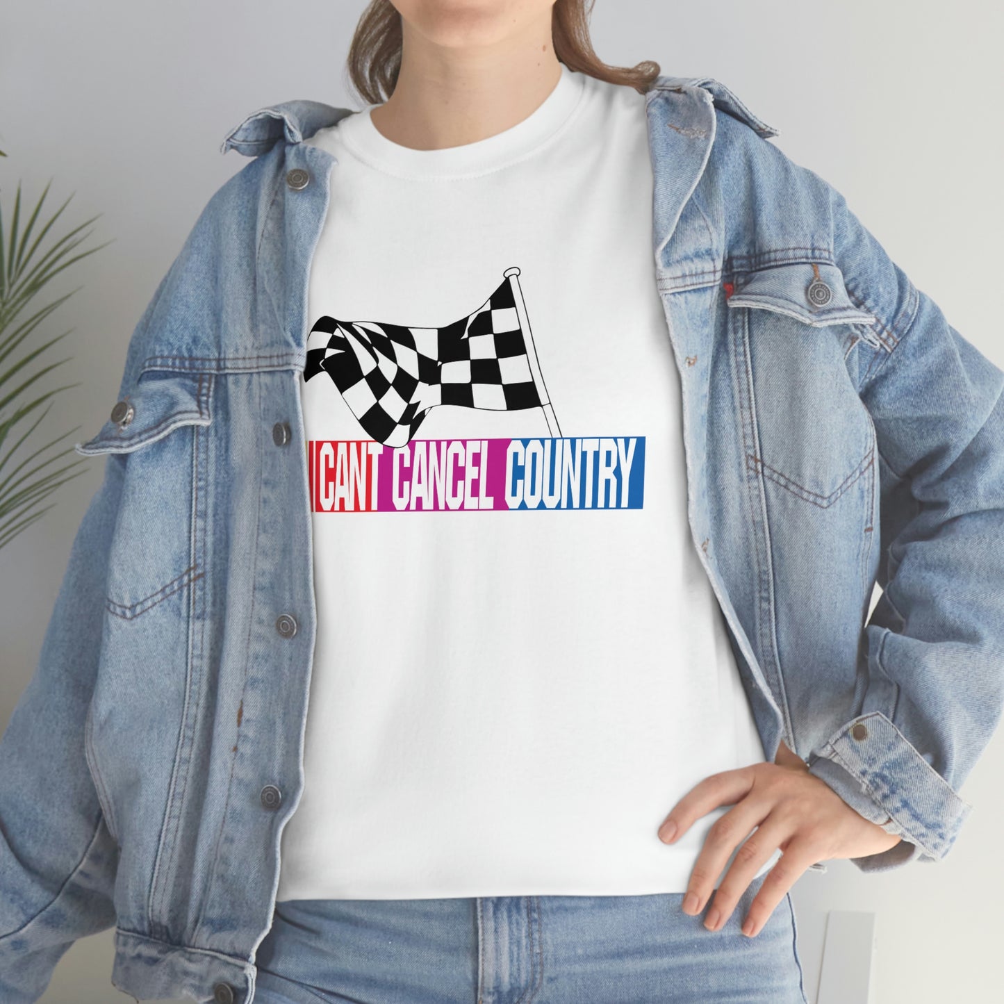 CANT CANCEL COUNTRY White Racer Tee